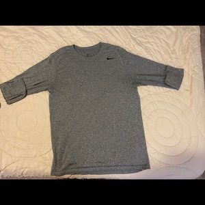 Grey Nike Dri-Fit Long Sleeve
